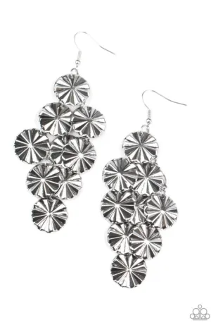 Star Spangled Shine - Silver Earrings  - Paparazzi Earrings