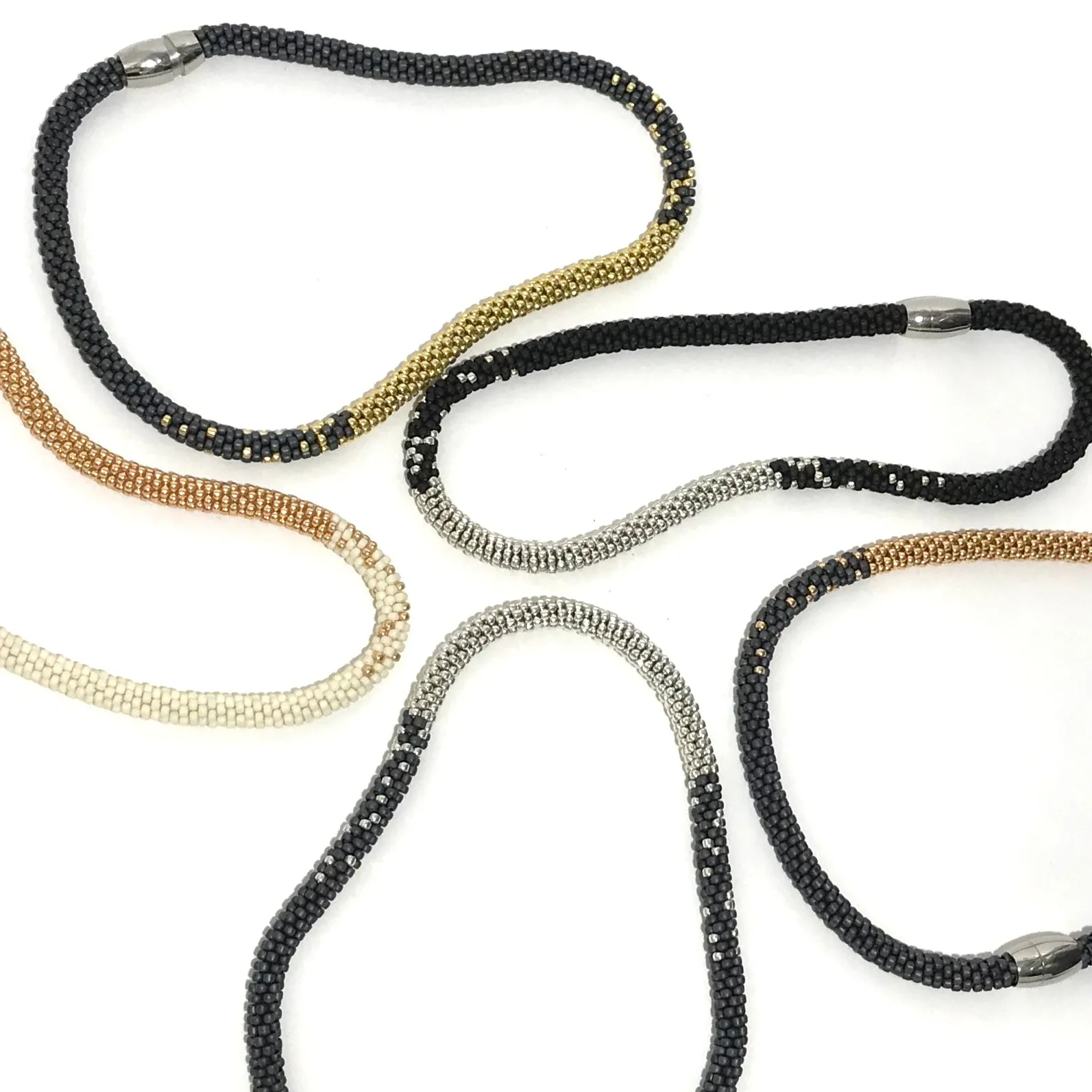'Stardust Necklace' Grey/Rose Gold