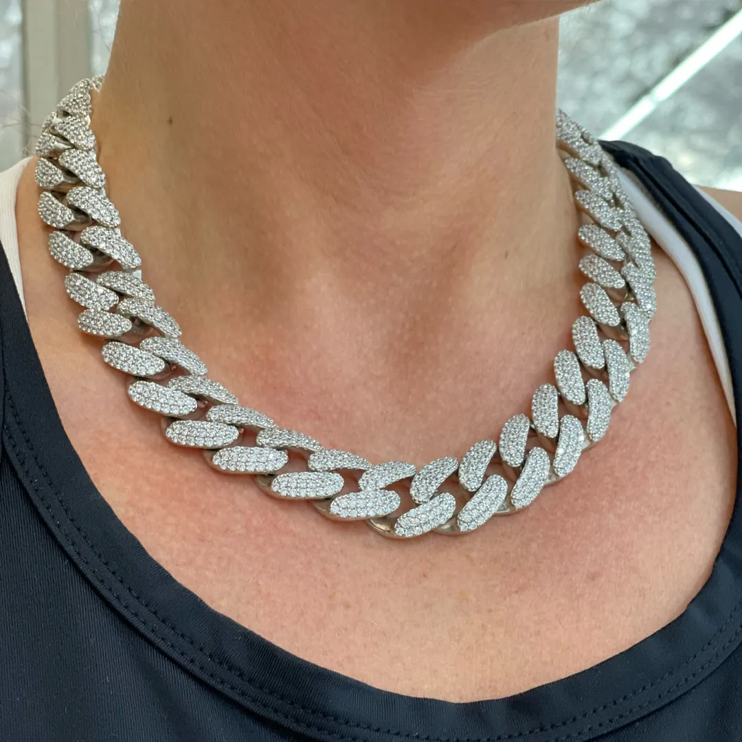 Sterling Silver Cuban Chain Necklace