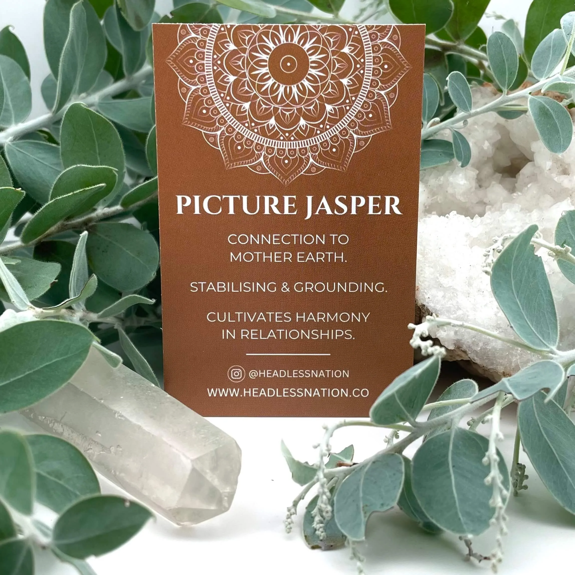 THE DAINTY- Silver- Picture Jasper- NECKLACE