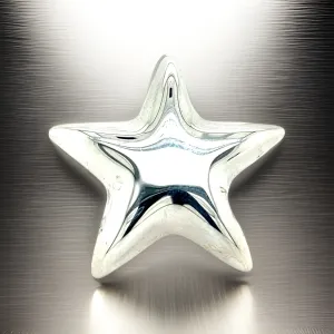 Tiffany & Co Authentic Estate Puffed Star Brooch Silver TIF389