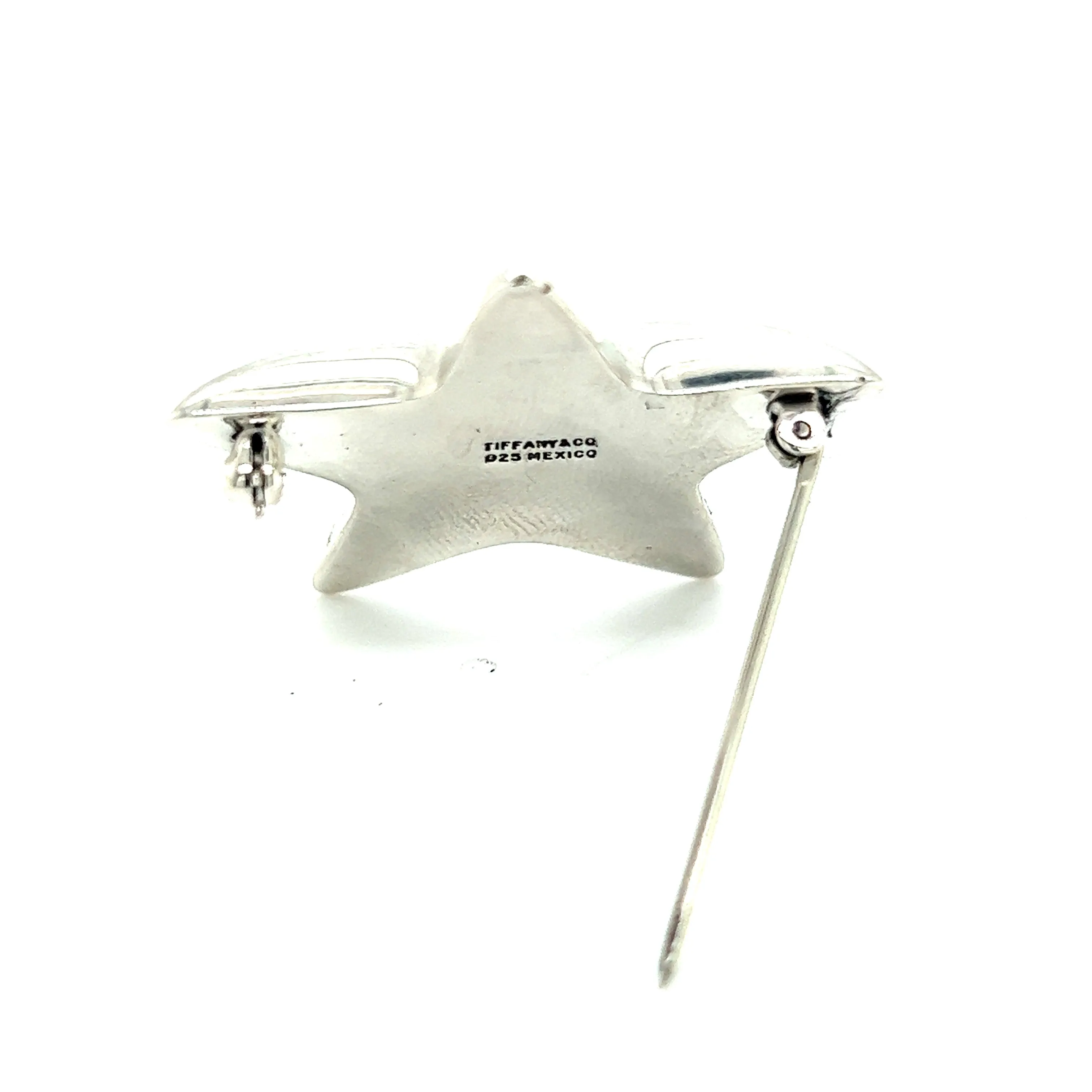 Tiffany & Co Authentic Estate Puffed Star Brooch Silver TIF389