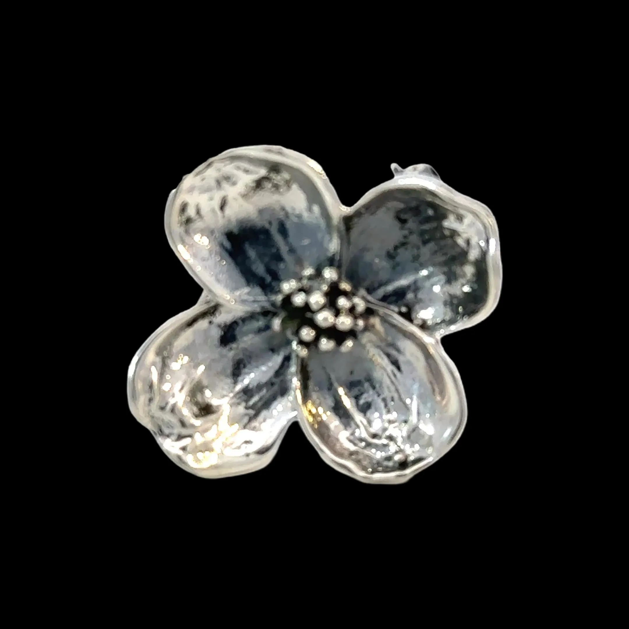 Tiffany & Co Estate Dogwood Flower Brooch Sterling Silver 4.45 Grams TIF846