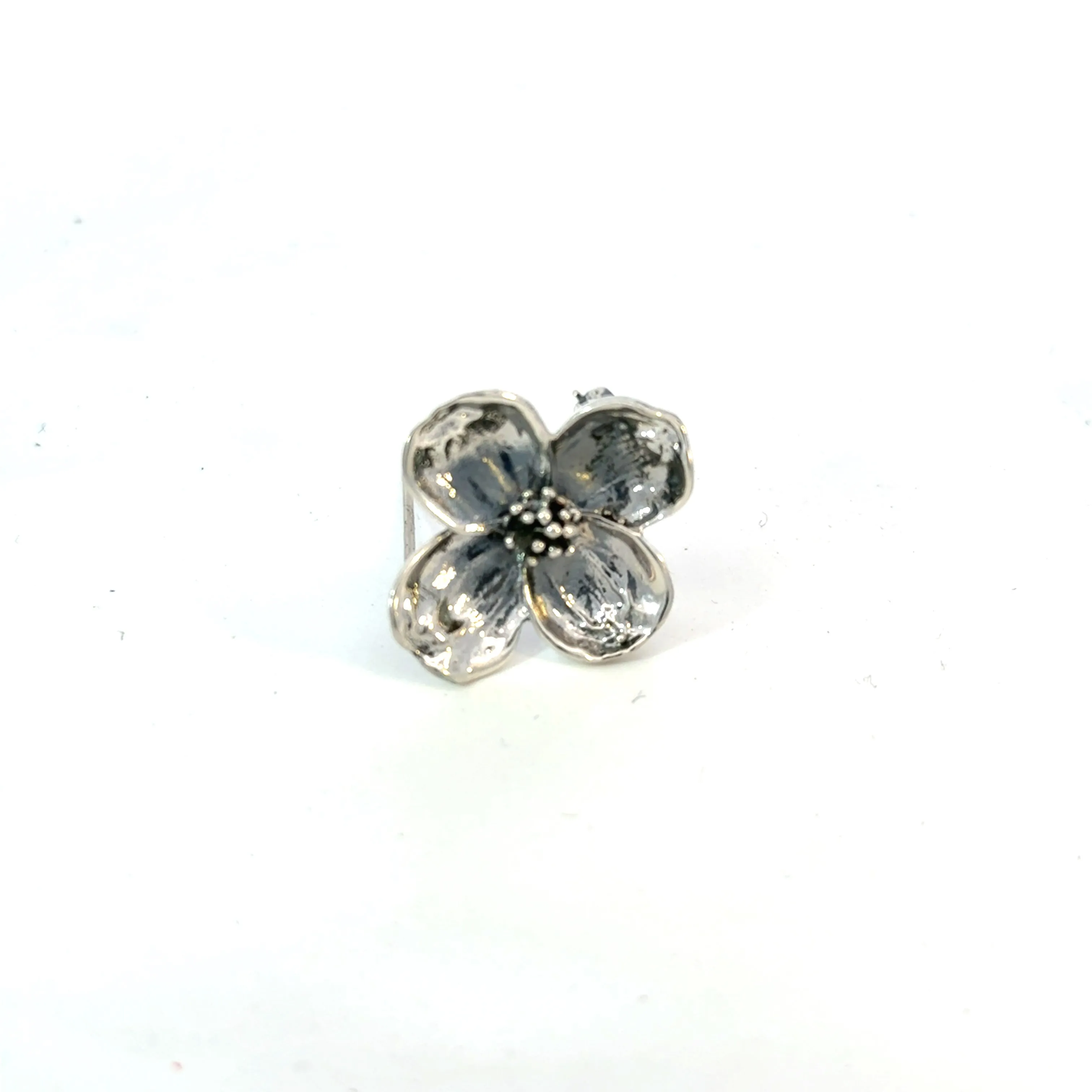 Tiffany & Co Estate Dogwood Flower Brooch Sterling Silver 4.45 Grams TIF846