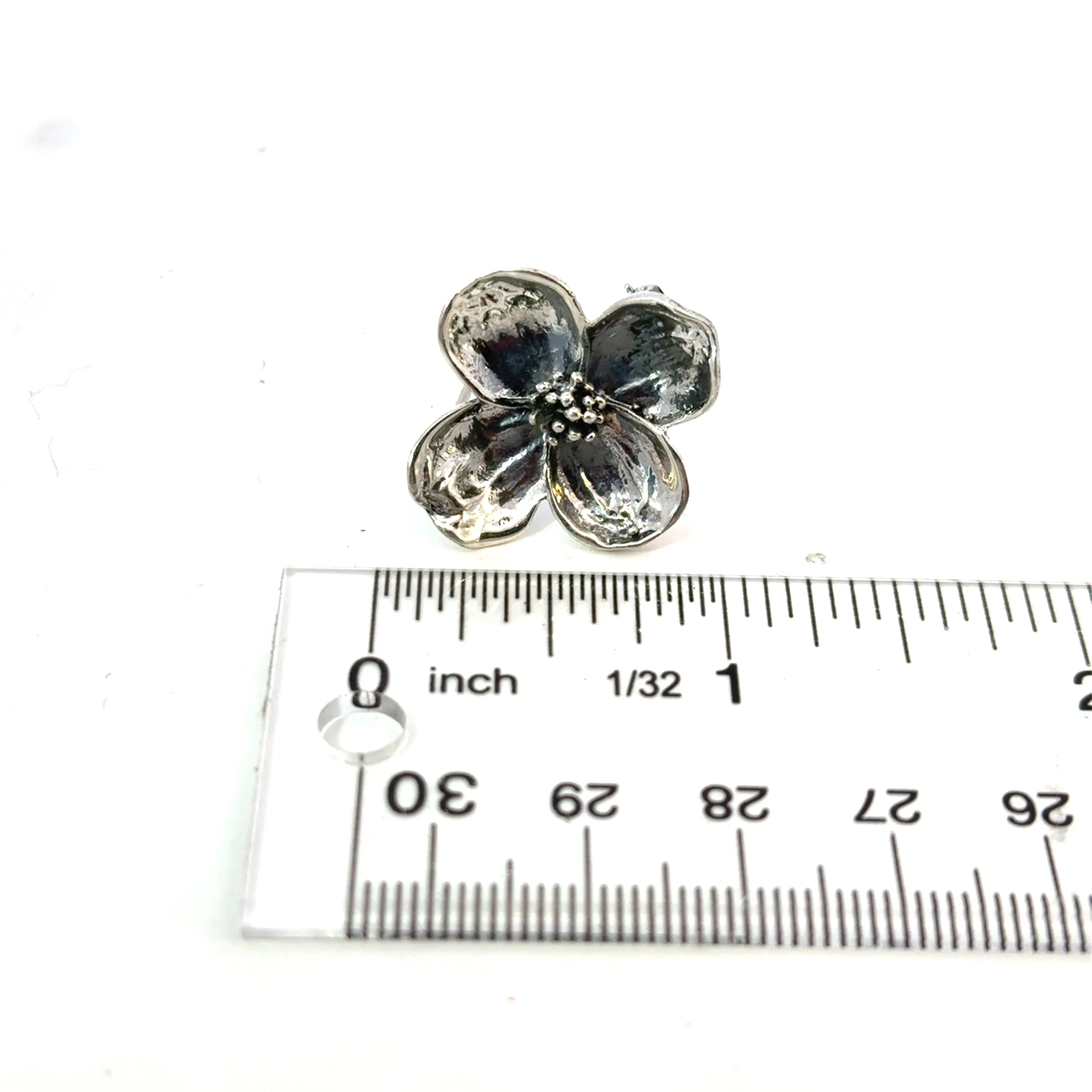 Tiffany & Co Estate Dogwood Flower Brooch Sterling Silver 4.45 Grams TIF846