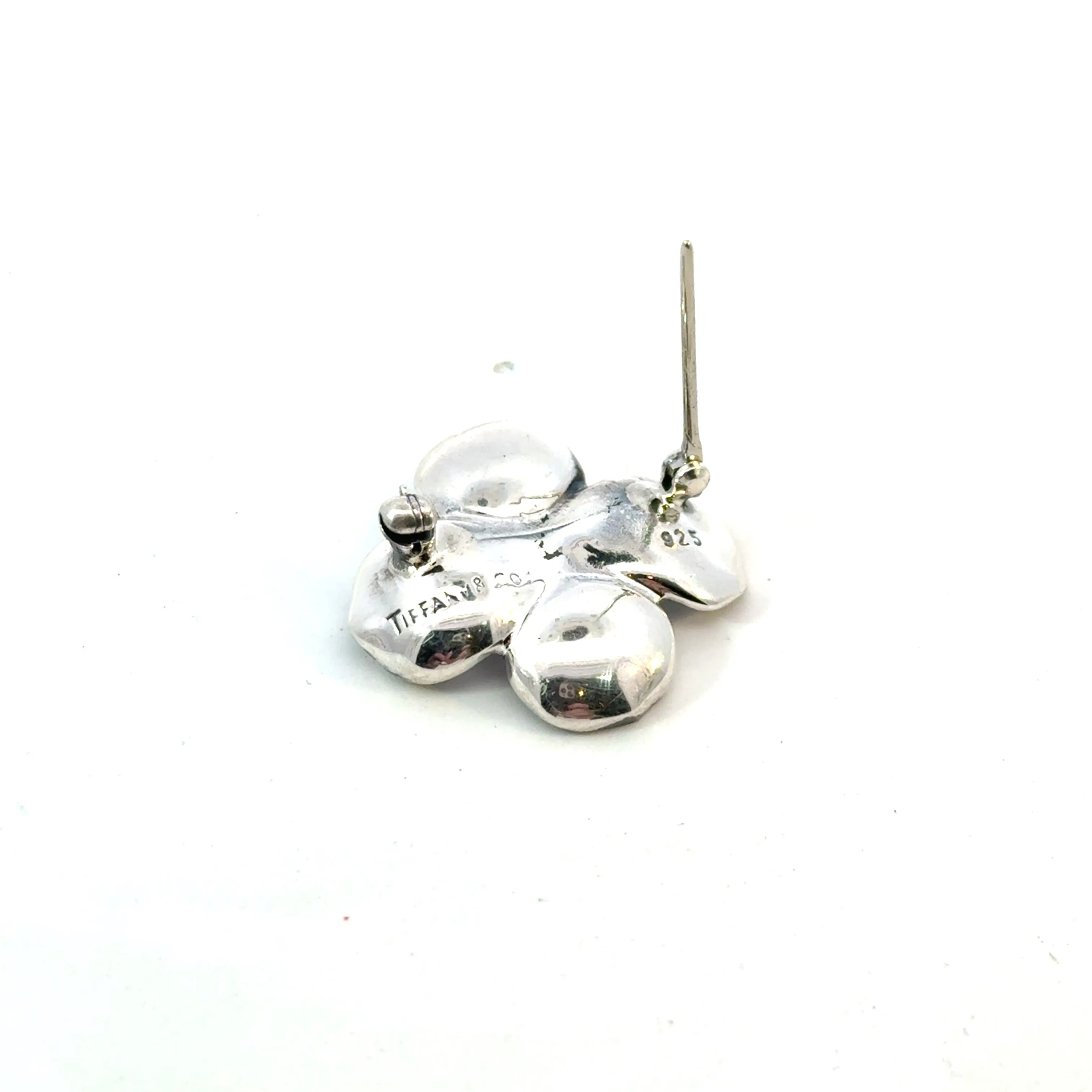 Tiffany & Co Estate Dogwood Flower Brooch Sterling Silver 4.45 Grams TIF846