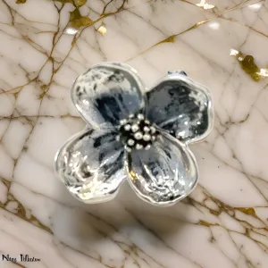 Tiffany & Co Estate Dogwood Flower Brooch Sterling Silver 4.45 Grams TIF846