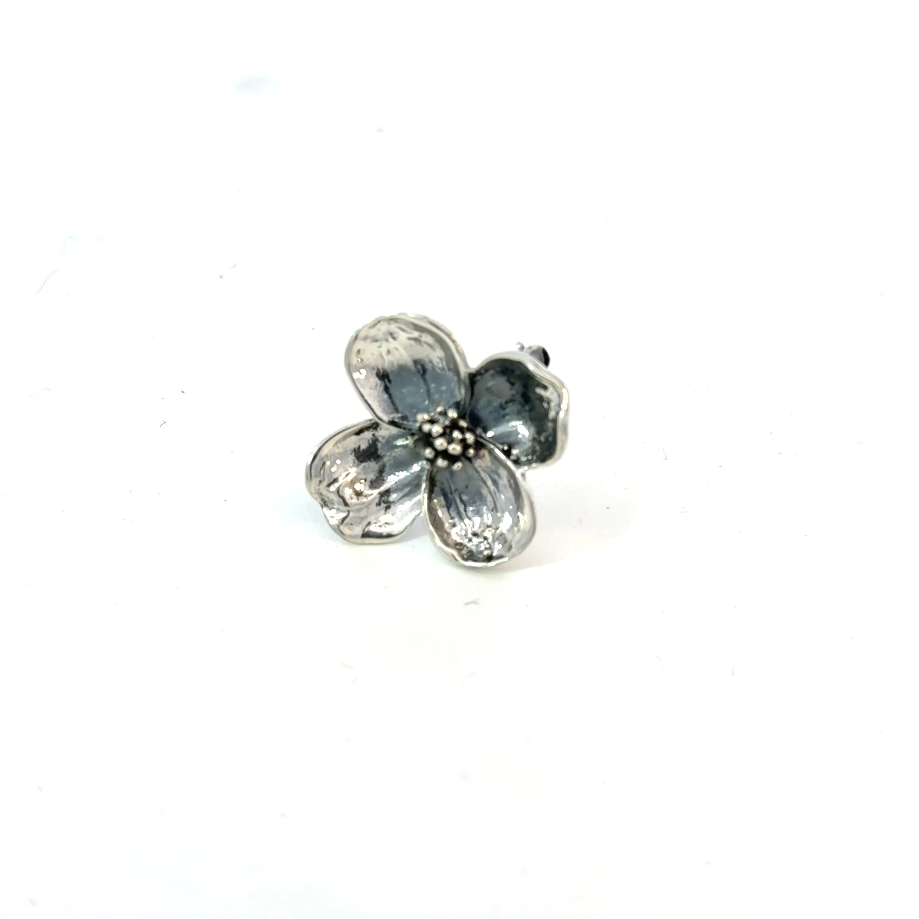 Tiffany & Co Estate Dogwood Flower Brooch Sterling Silver 4.45 Grams TIF846
