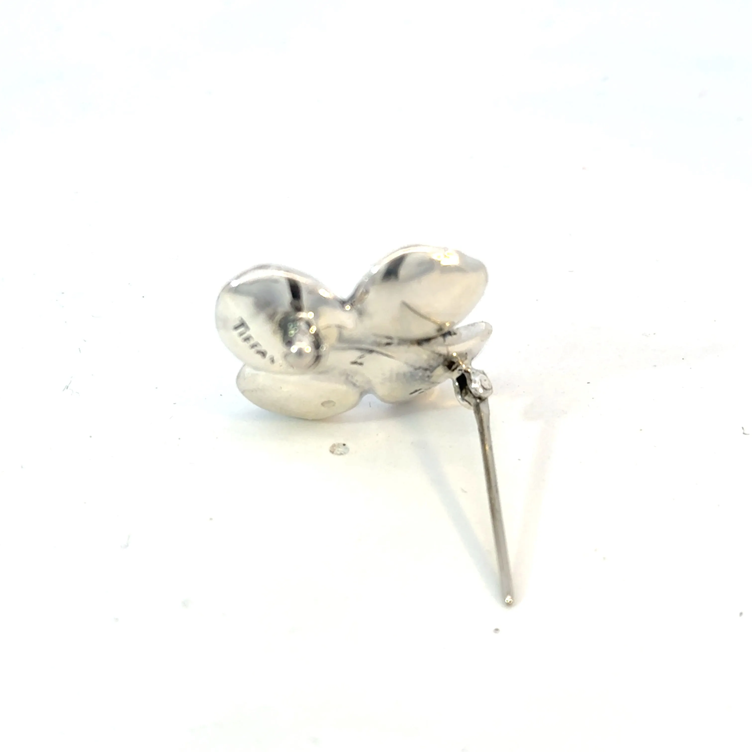 Tiffany & Co Estate Dogwood Flower Brooch Sterling Silver 4.45 Grams TIF846