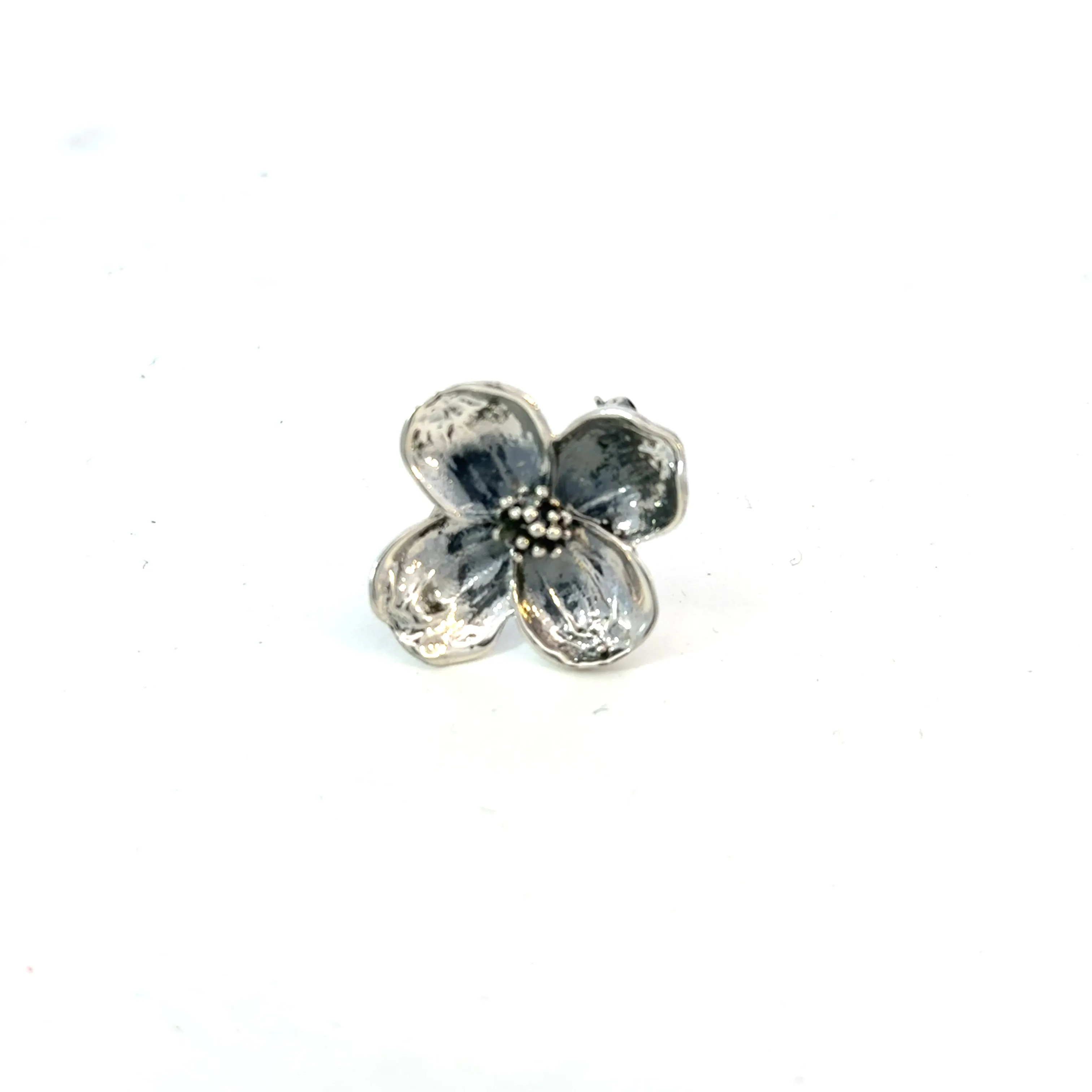 Tiffany & Co Estate Dogwood Flower Brooch Sterling Silver 4.45 Grams TIF846