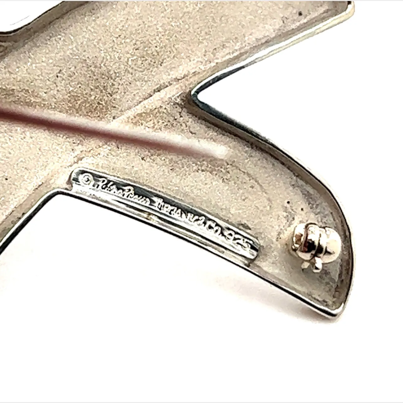Tiffany & Co Estate Large X Brooch Pin Silver By Paloma Picasso TIF356