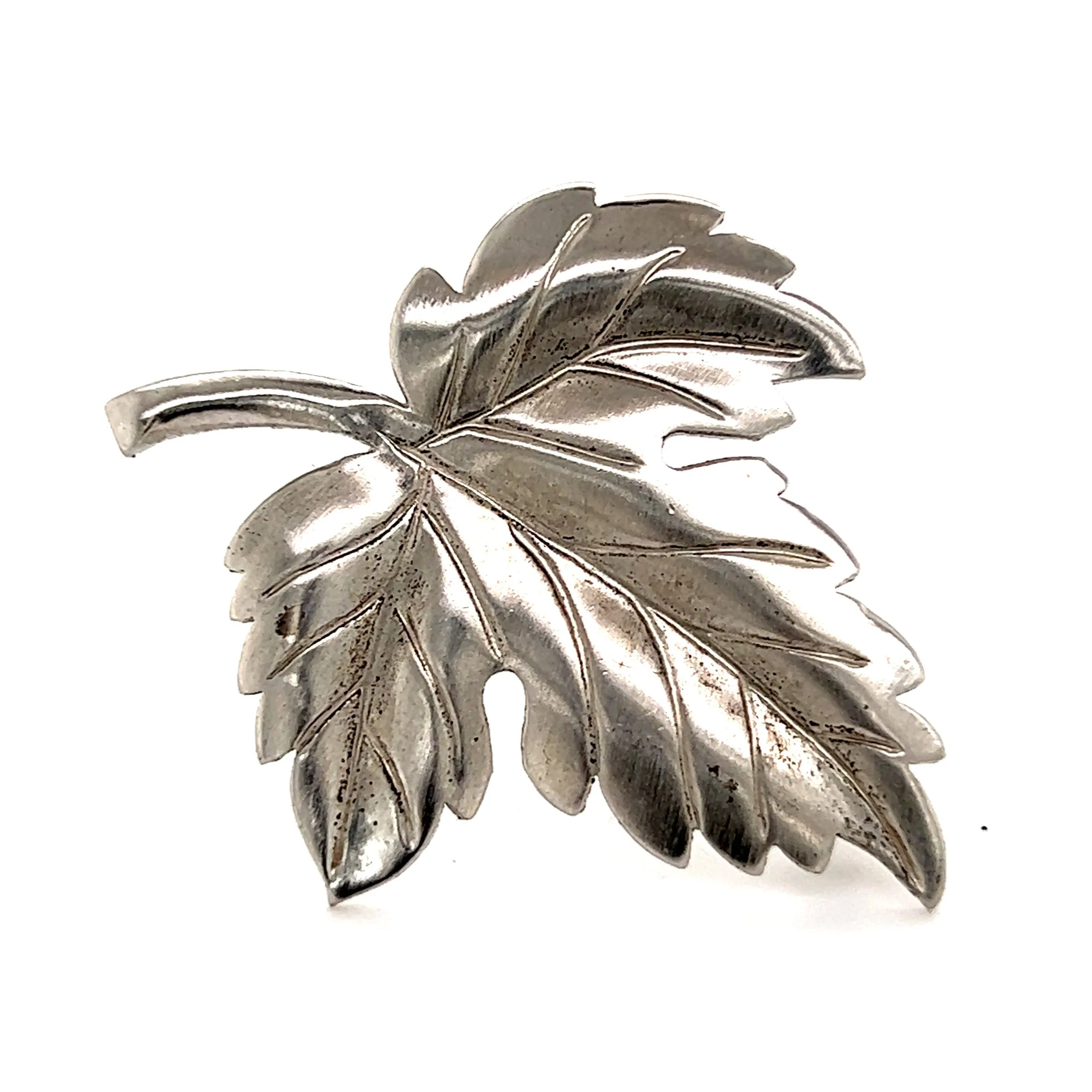 Tiffany & Co Estate Leaf Brooch Pin Sterling Silver 7 Grams TIF346