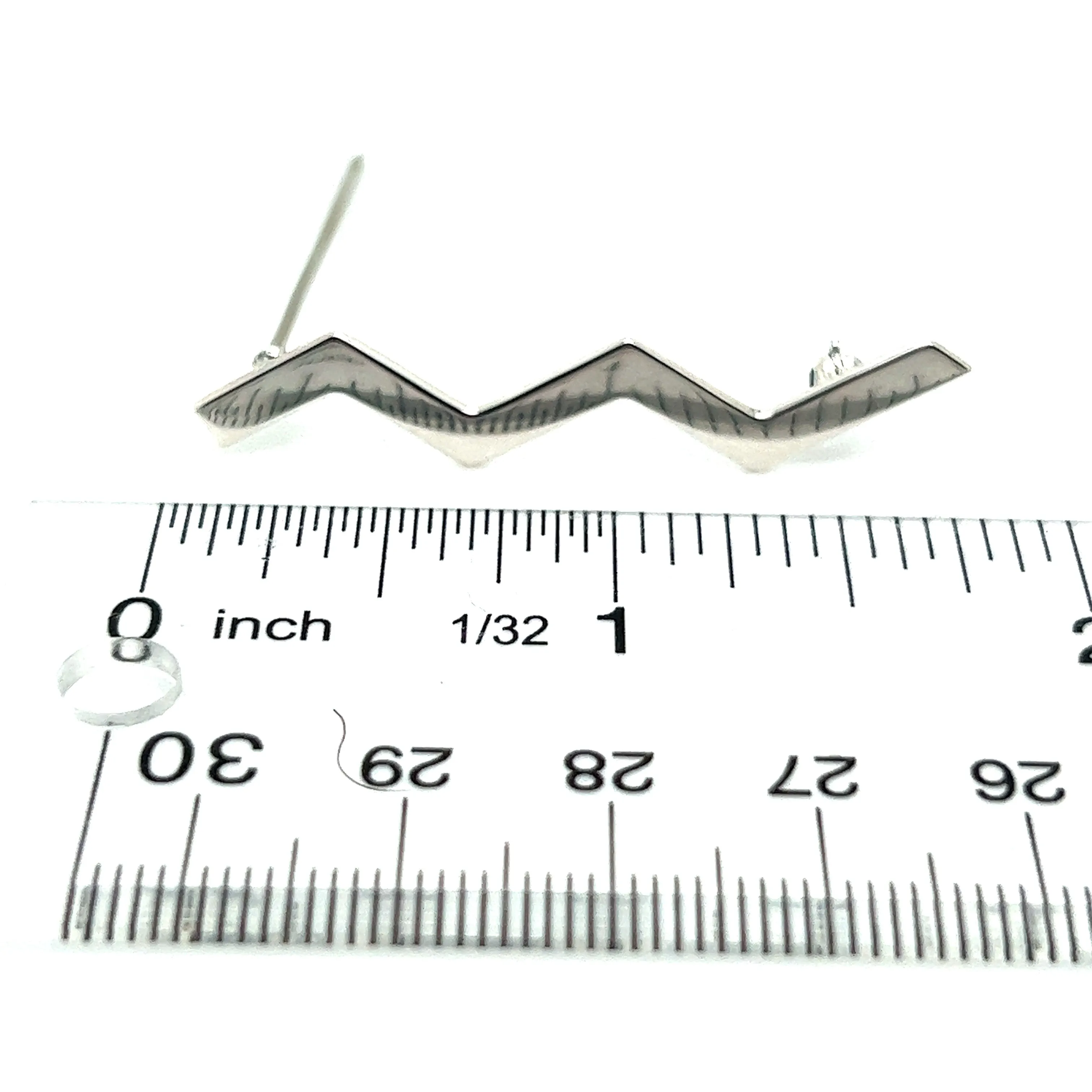 Tiffany & Co Estate Zigzag Wave Brooch Pin Sterling Silver By Paloma Picasso TIF483