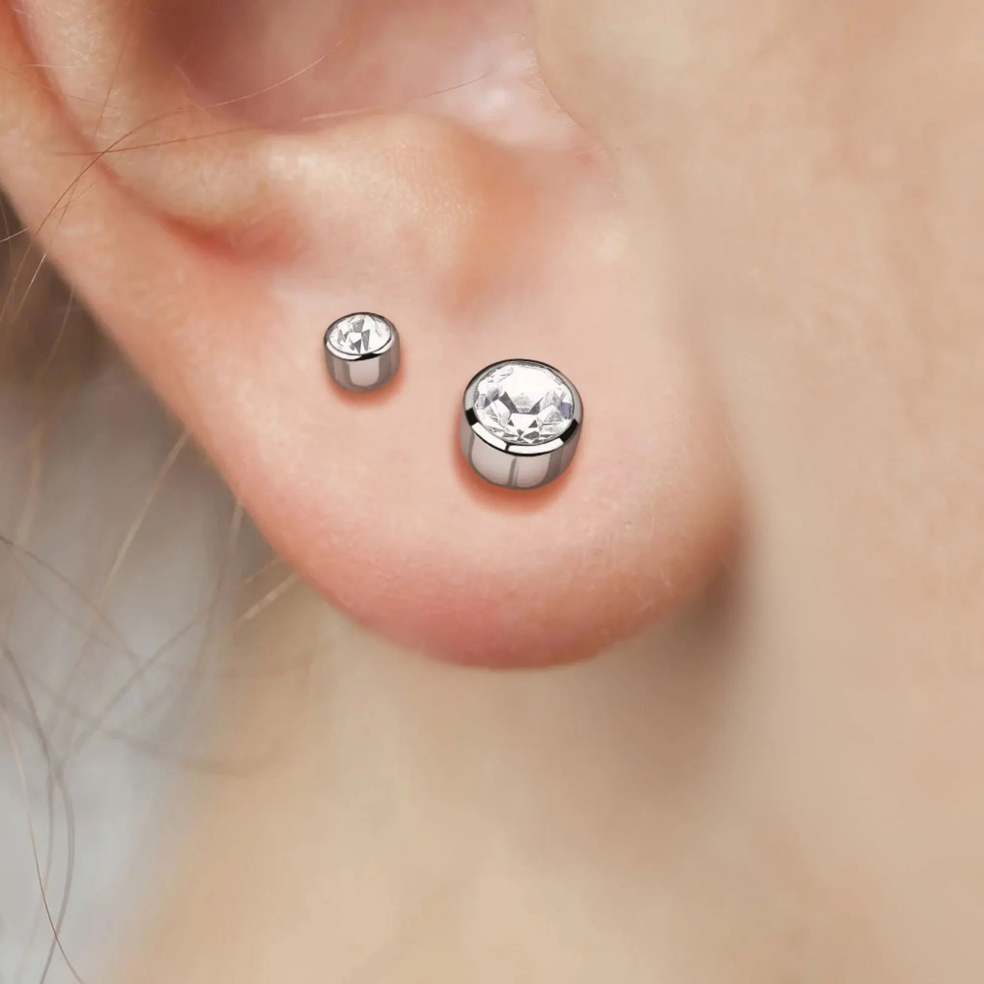 Titanium Diamond CZ Studs