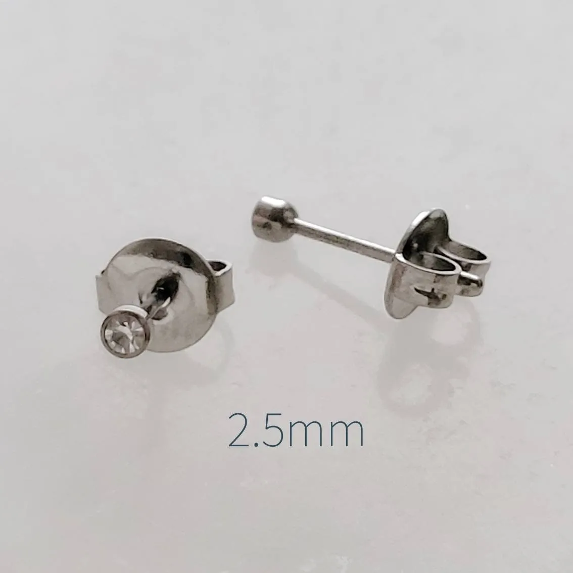 Titanium Diamond CZ Studs