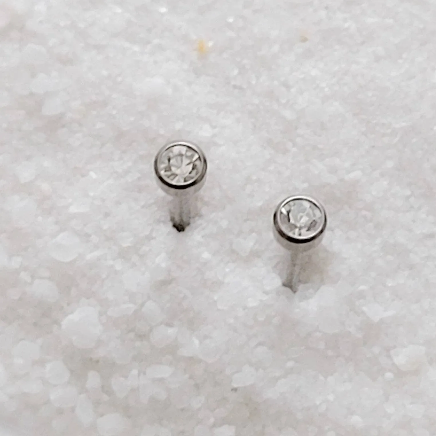 Titanium Diamond CZ Studs