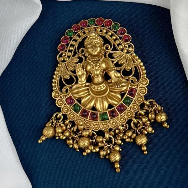 Traditional Gold Plated Temple Jadai Billai JH5804