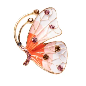 Vintage Multicolor Butterfly Brooch Pin Enameled Jewelry