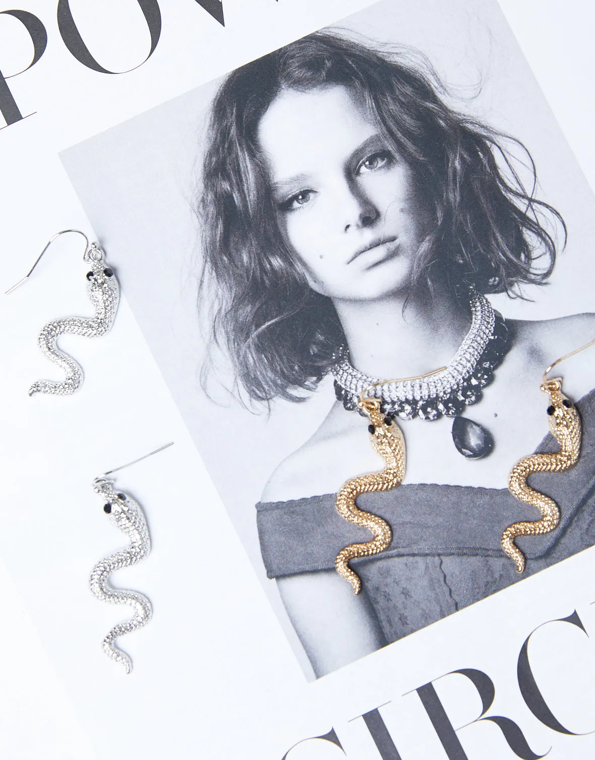 Wavy Snake Earrings