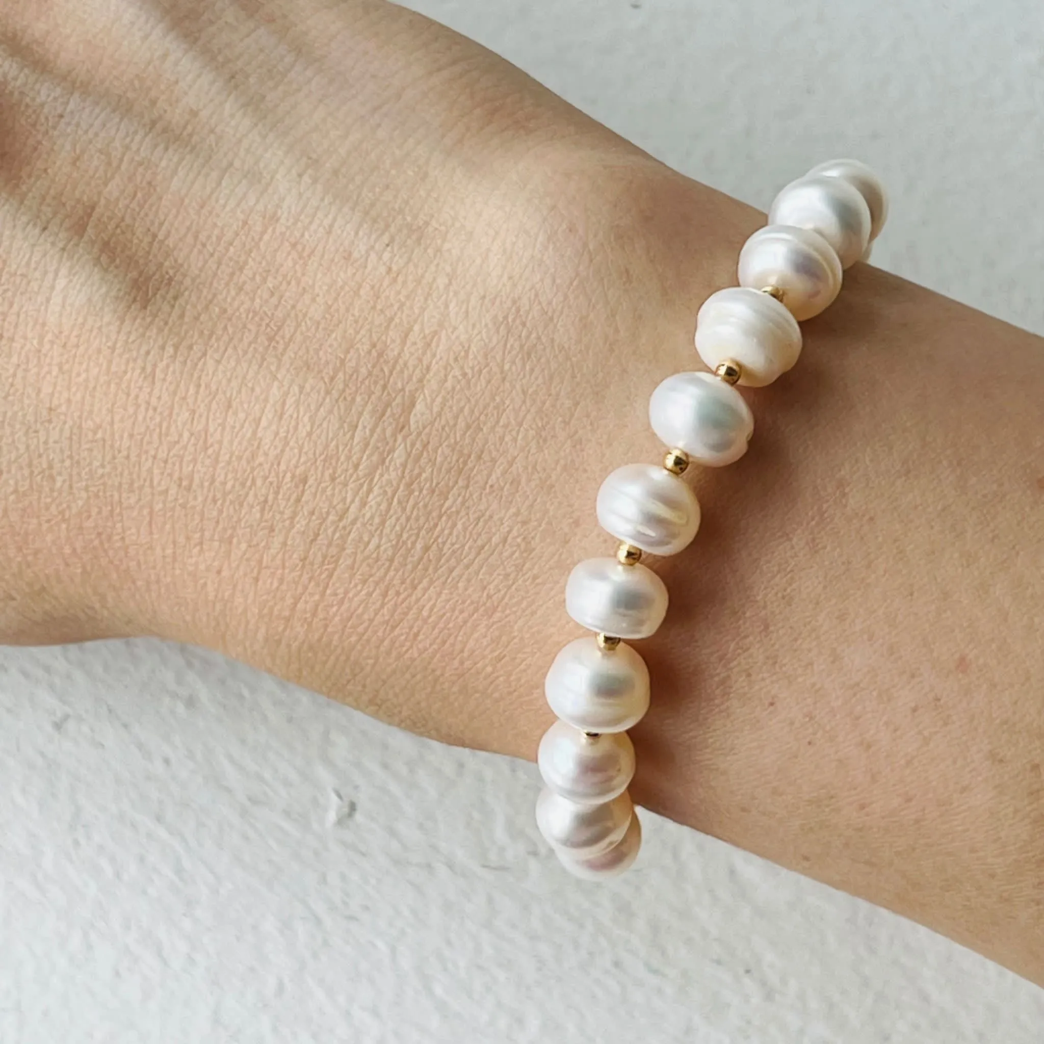 White Pearl Baby Diadem Bracelet