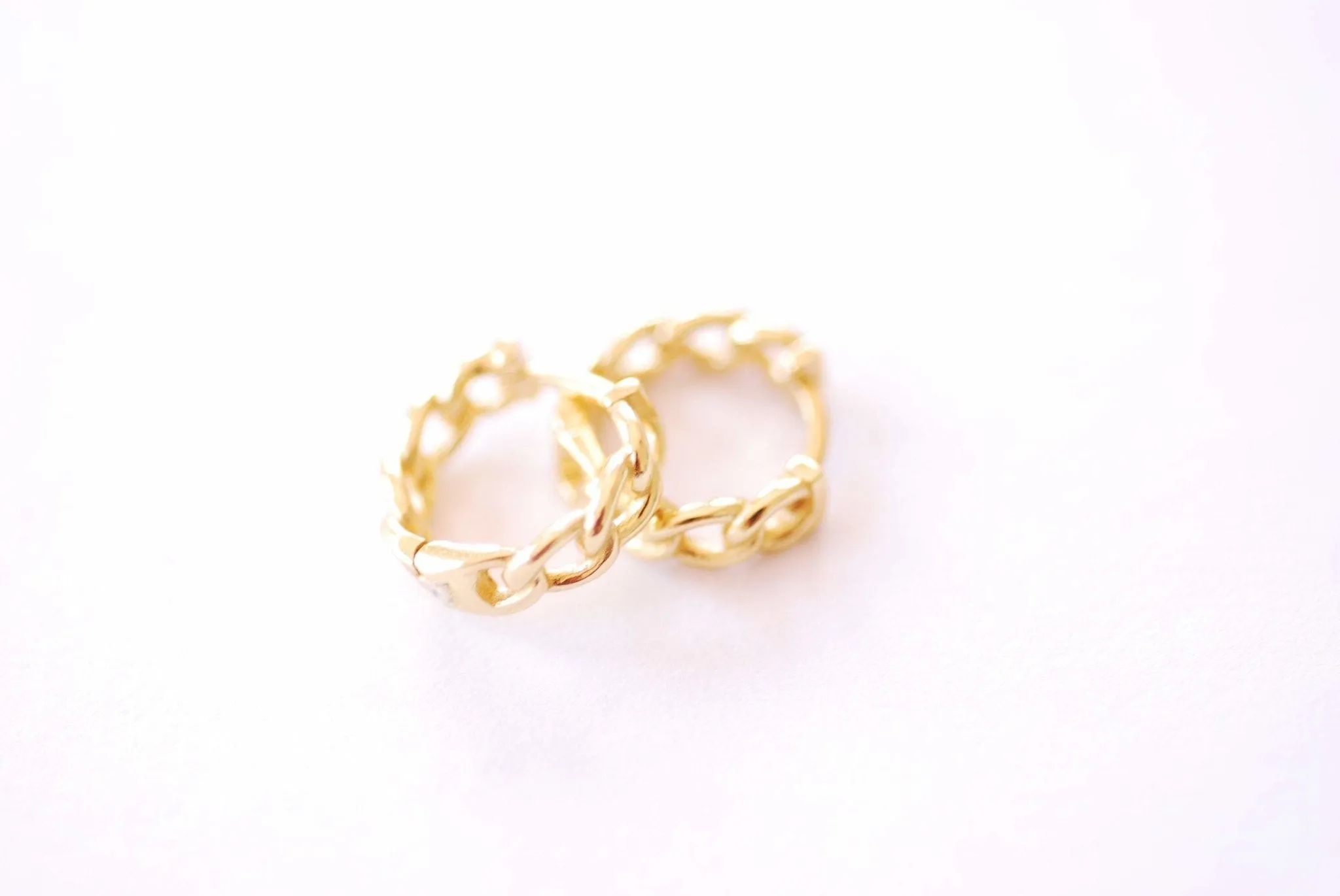 Wholesale Chain Stud Dangle Loop Circle Cuff Helix Conch Chunky Cuban Earrings - 925 Sterling Silver 16K Gold Plated B232