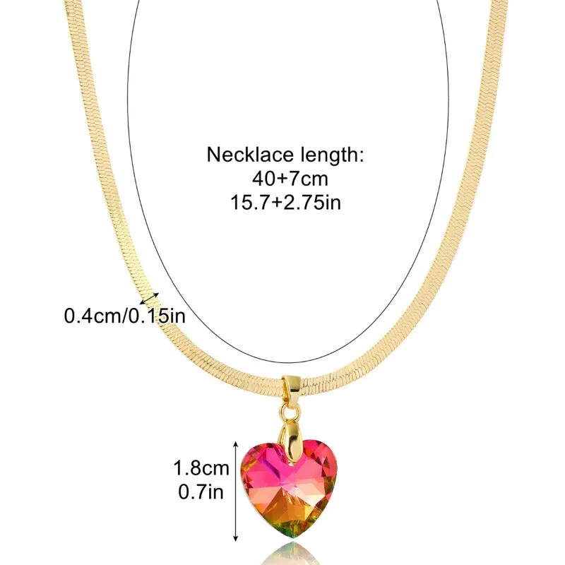Wholesale Simple Flat Snake Chain Snake Bone Versatile Multi Layered Metal Necklaces