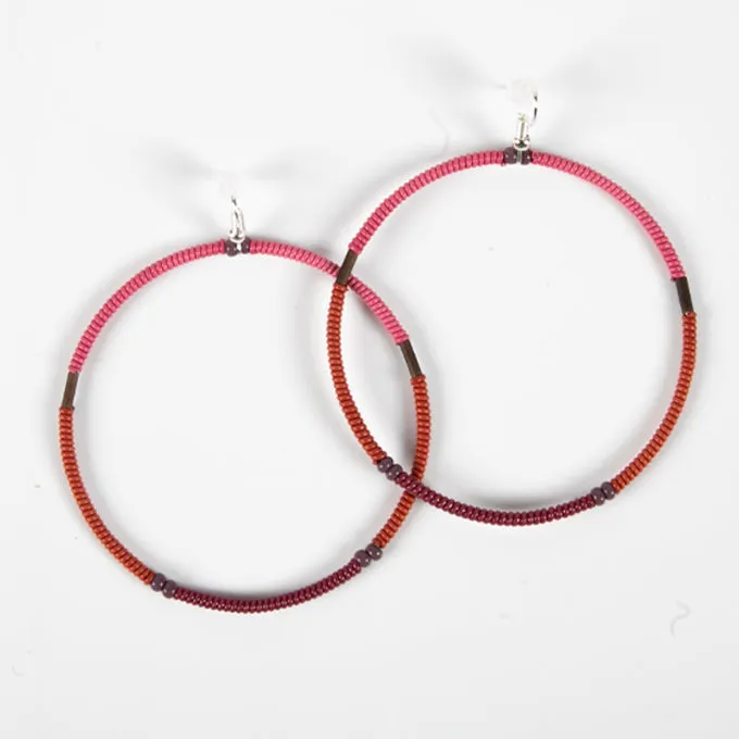 Women's Creole Earrings Large Split 2 Tone Colours