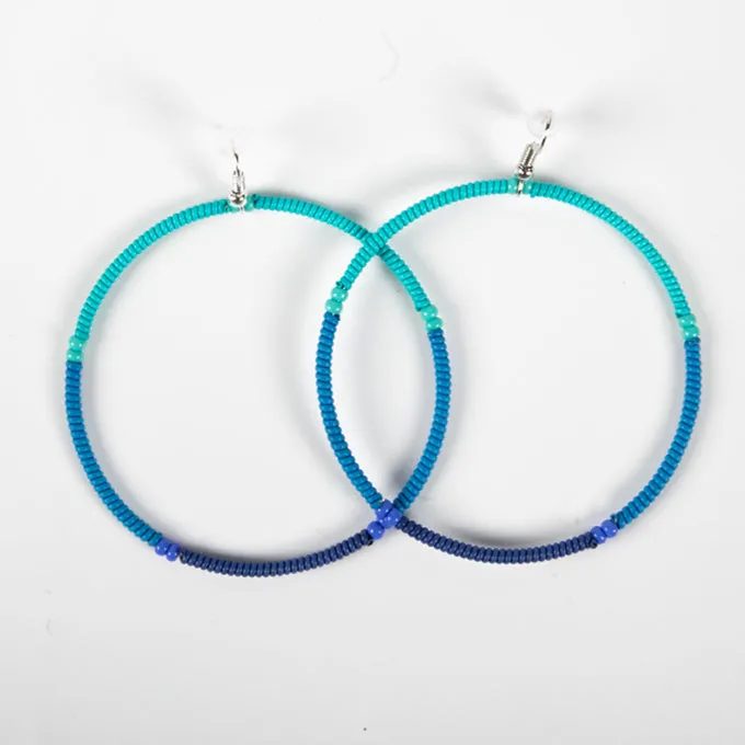 Women's Creole Earrings Large Split 2 Tone Colours