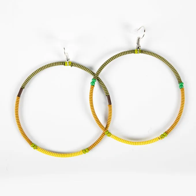 Women's Creole Earrings Large Split 2 Tone Colours