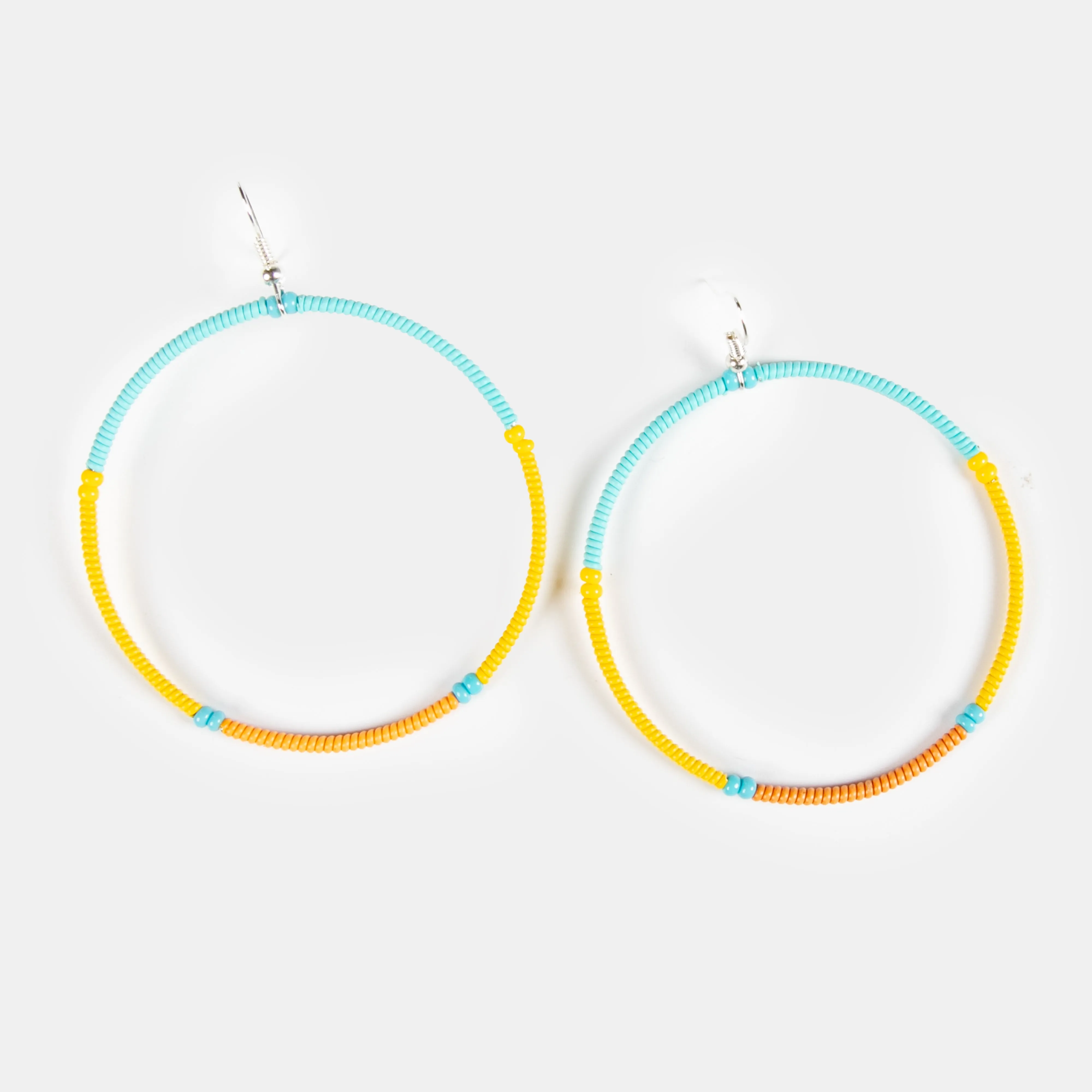 Women's Creole Earrings Large Split 2 Tone Colours